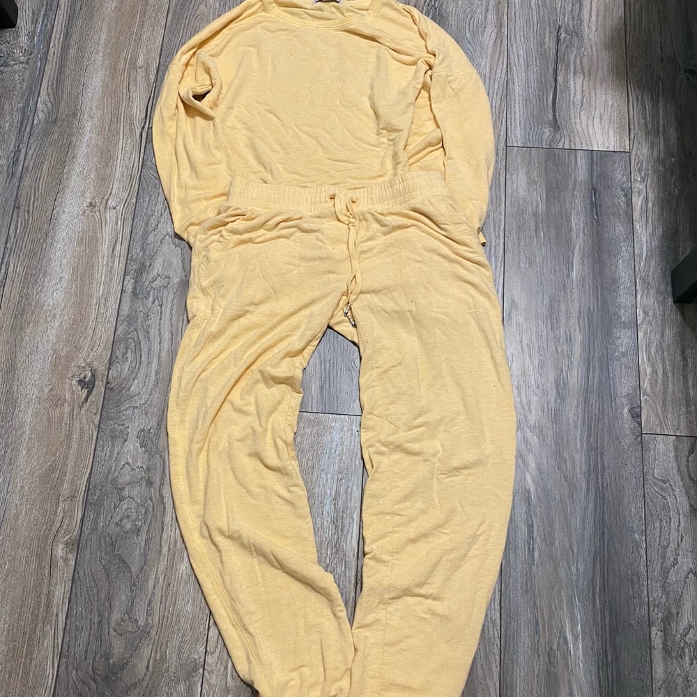 PJ Salvage Pajama Set in Yellow Size XS
